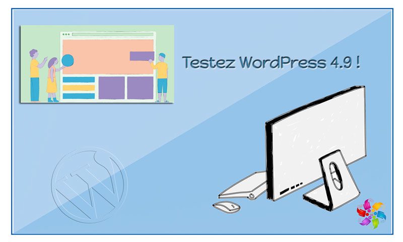 visuel illustrant l'article sur la version 4.9 de WordPress