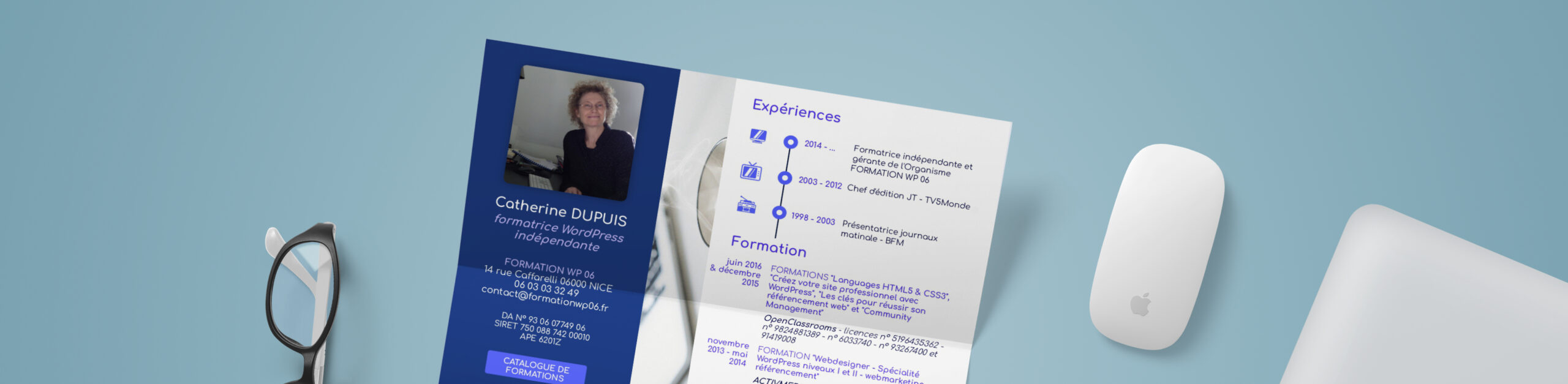 Curriculum Vitae de la formatrice WordPress Catherine DUPUIS